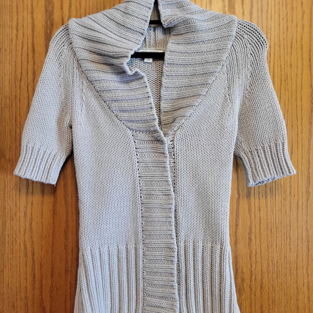 Banana Republuc Gray Women's Vintage Sweater with Shawl Collar XS